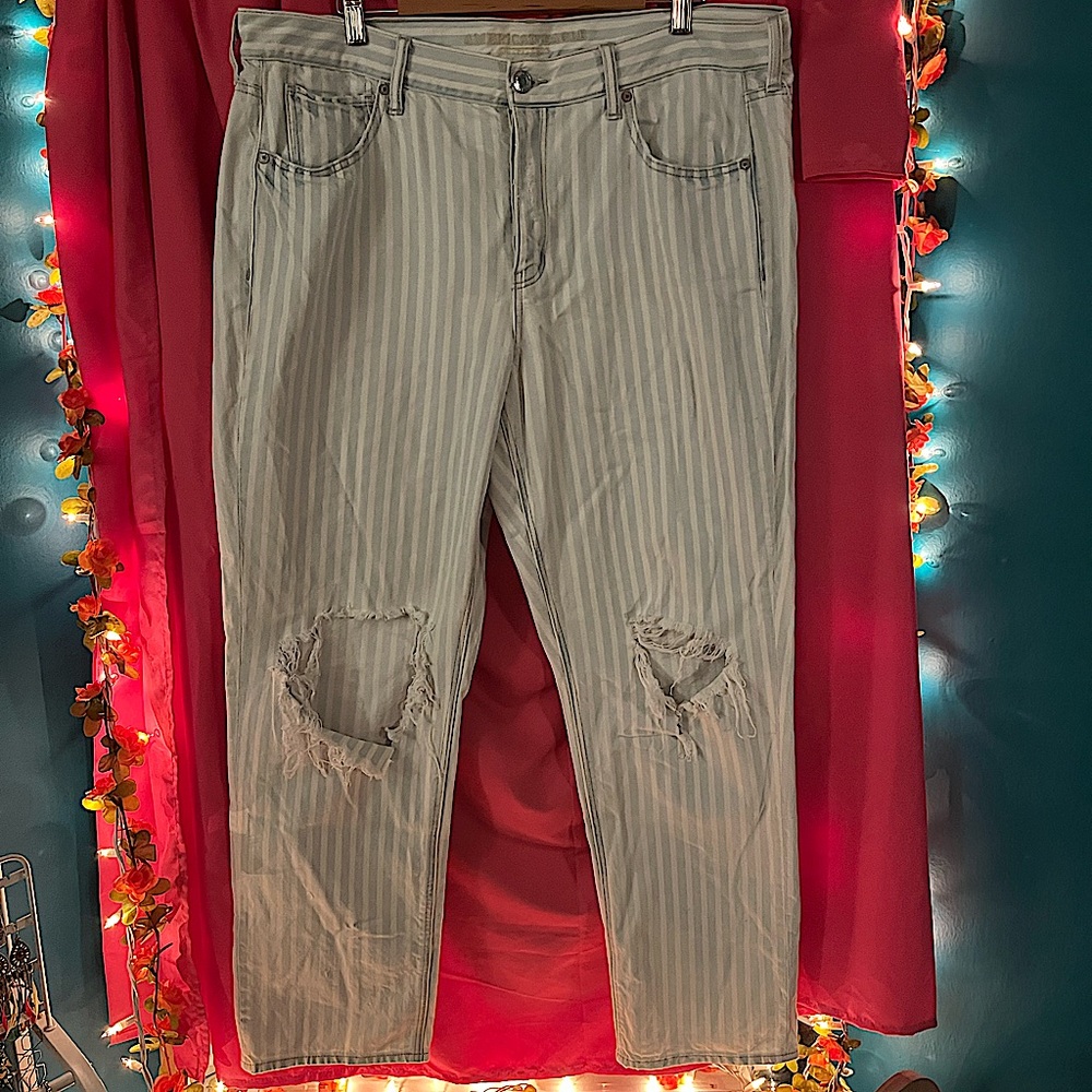 American Eagle Pinstripe Skinny Jeans